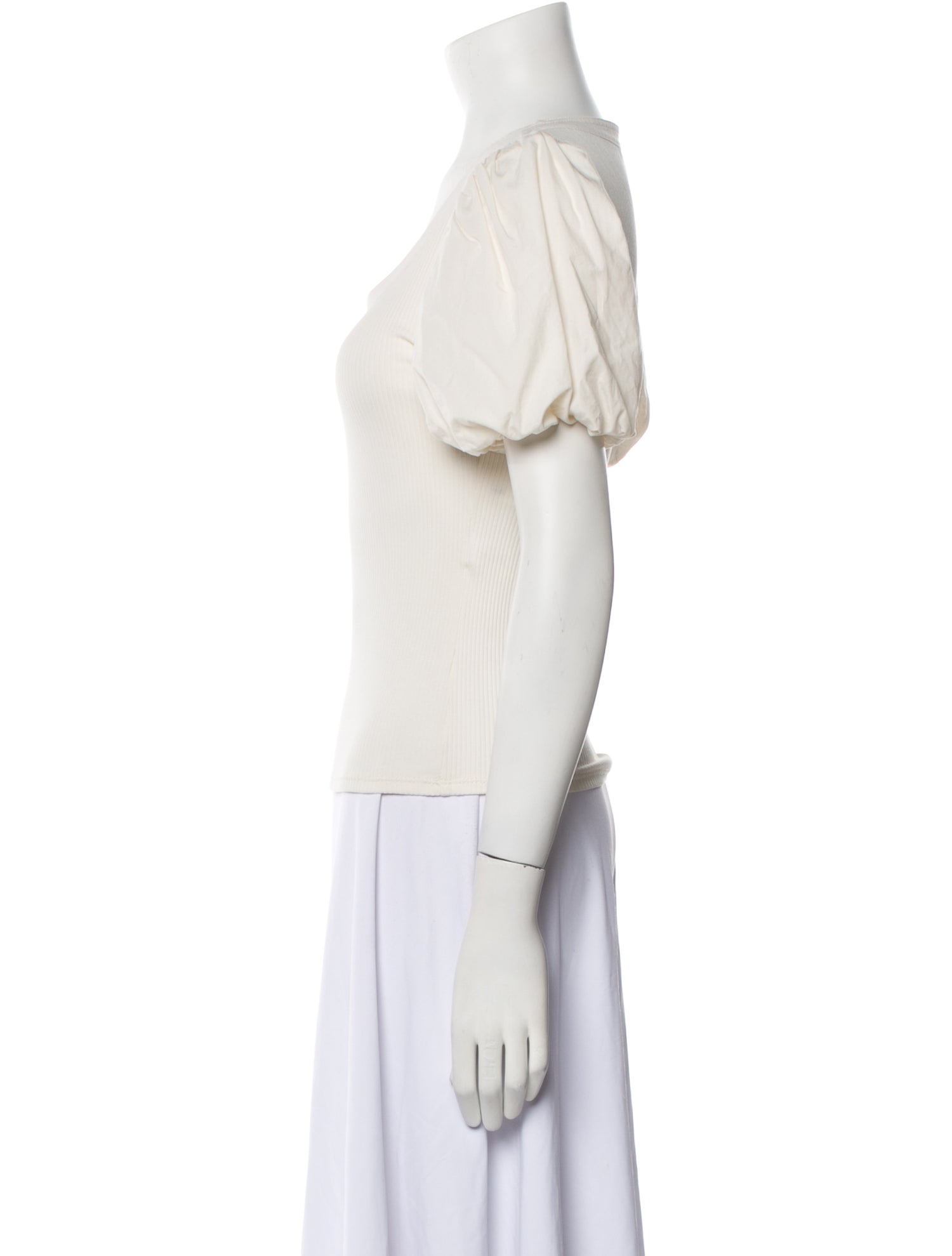 Derek Lam 10 Crosby Scoop Neck Short Sleeve T-Shirt