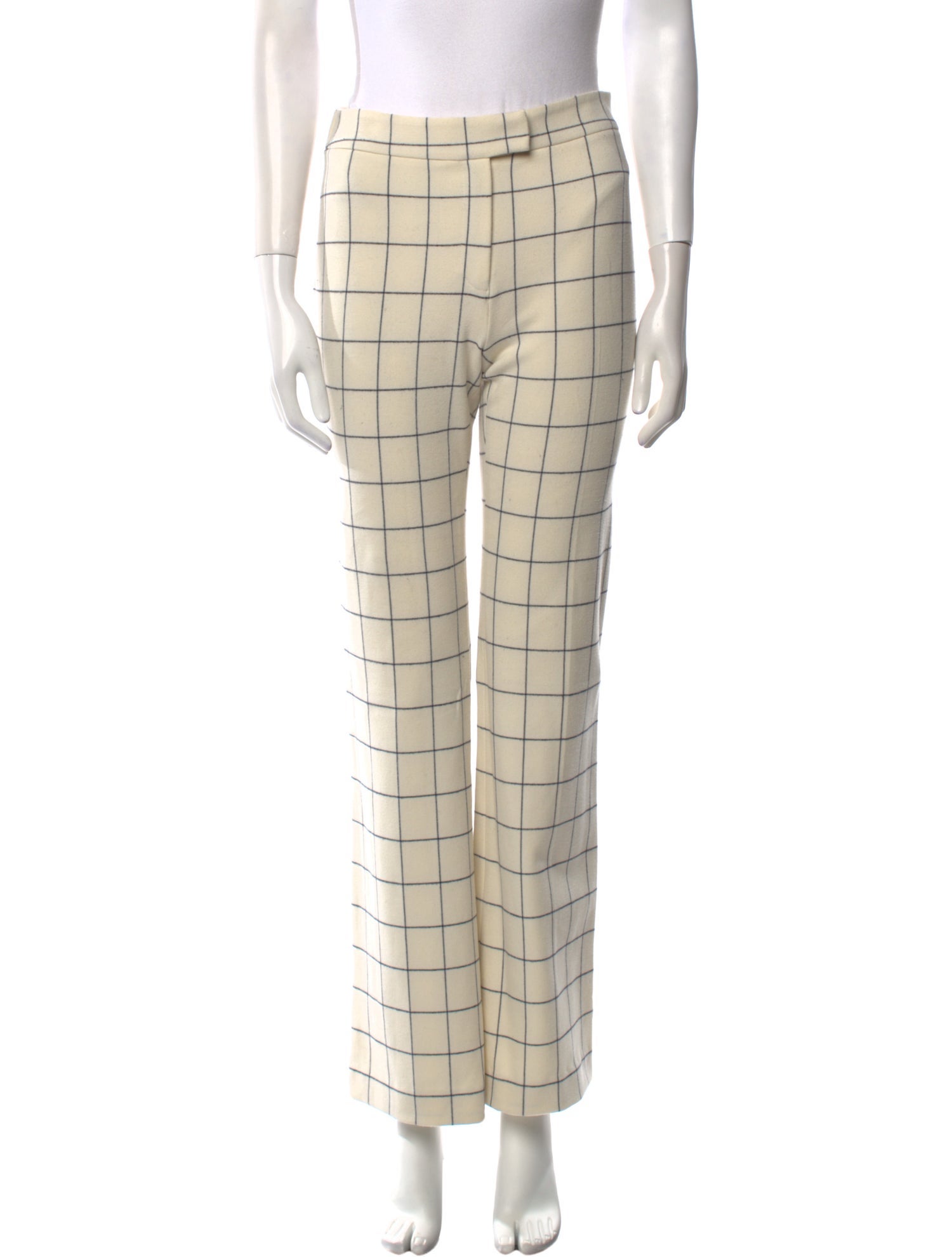Derek Lam 10 Crosby Plaid Print Wide Leg Pants