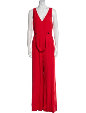 Derek Lam 10 Crosby Linen V-Neck Jumpsuit