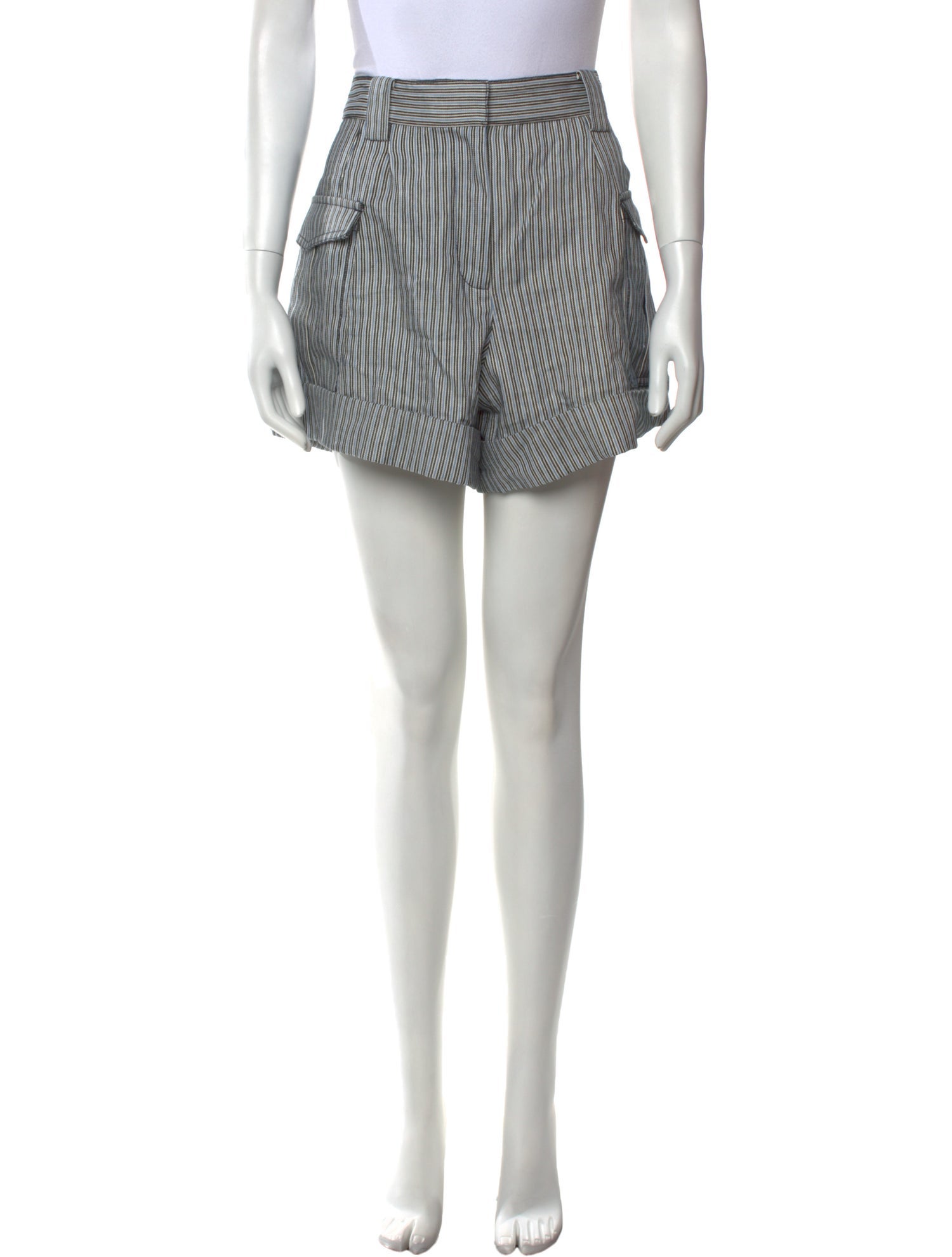 Derek Lam 10 Crosby Striped Mini Shorts