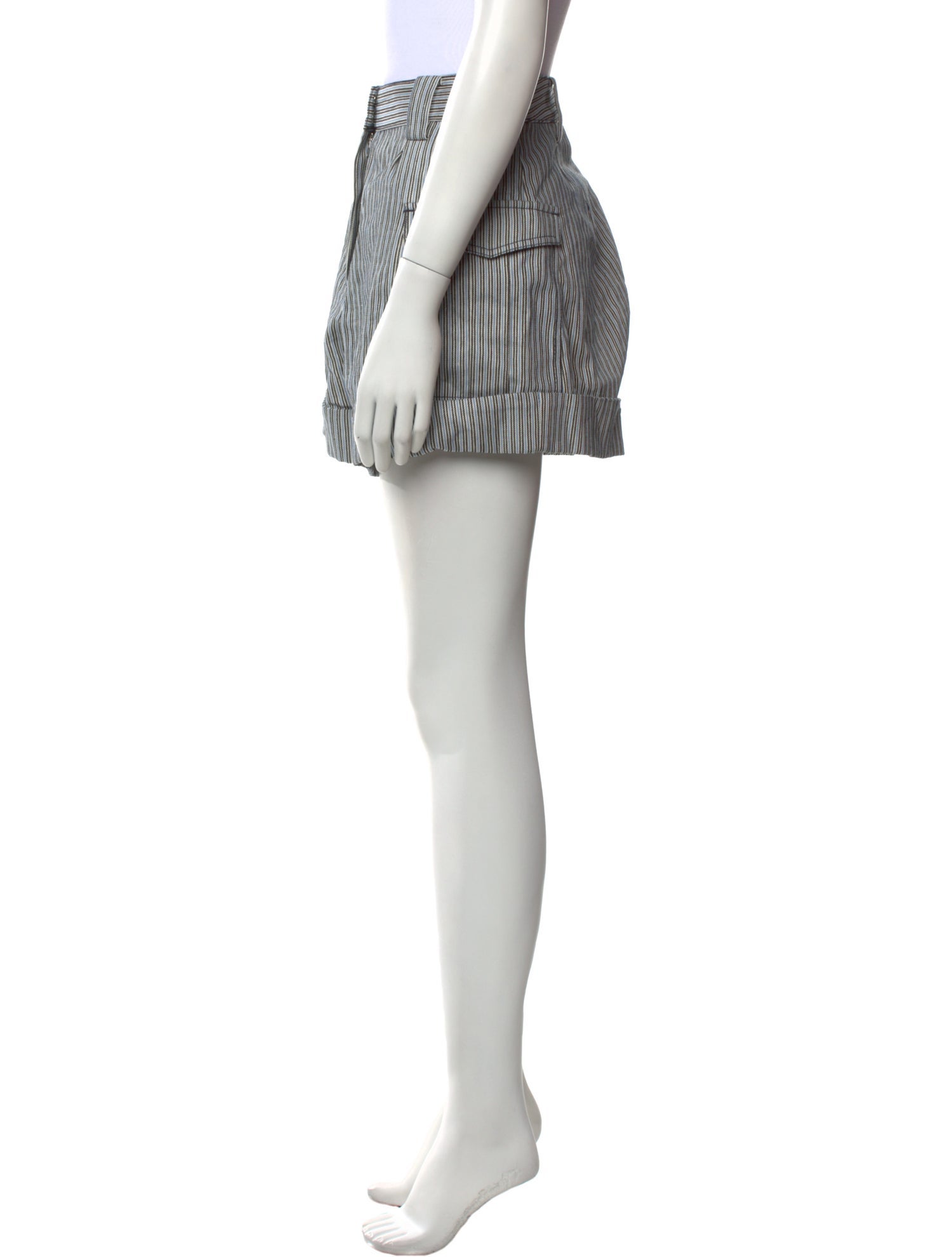 Derek Lam 10 Crosby Striped Mini Shorts