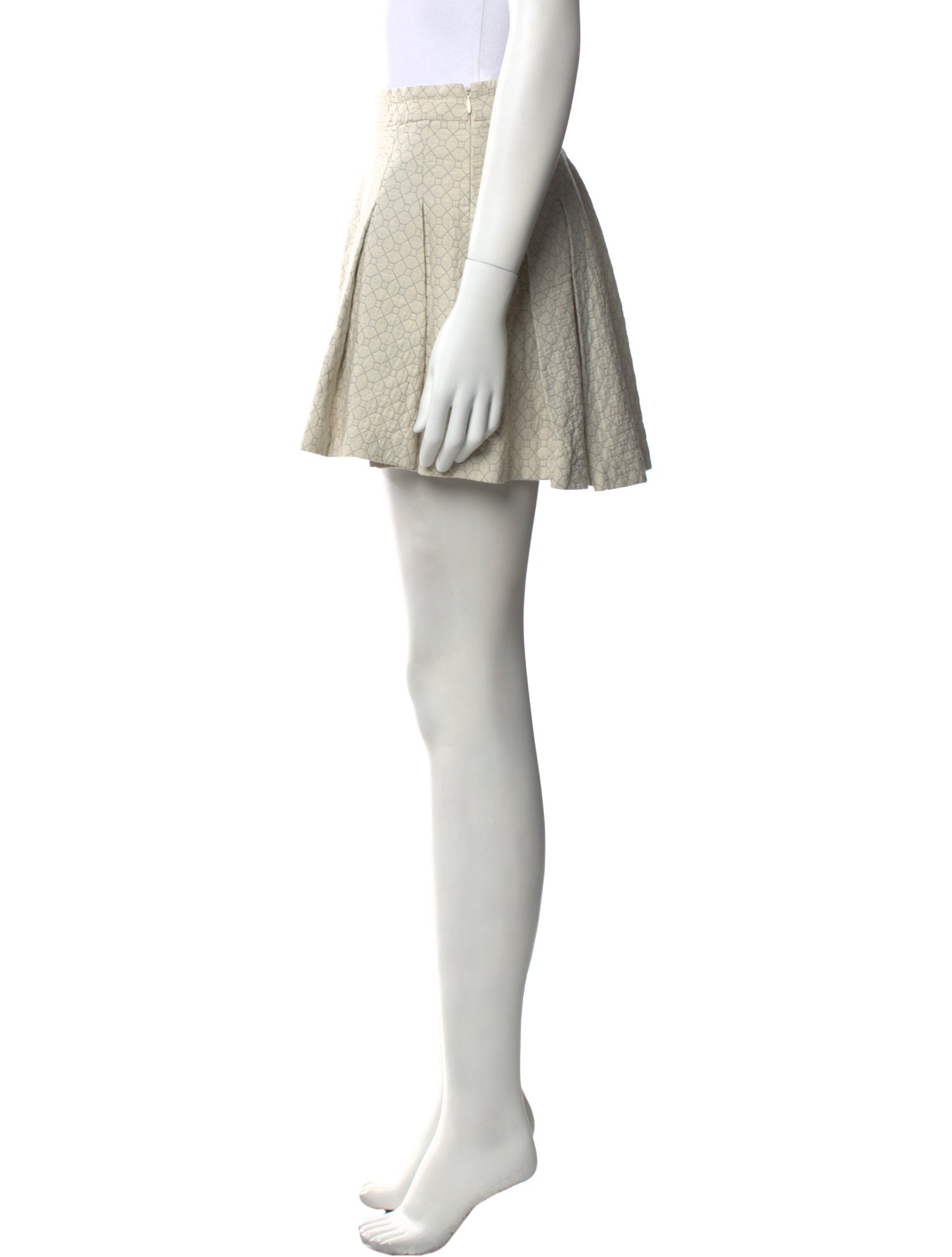 Derek Lam 10 Crosby Pleated Accents Mini Skirt