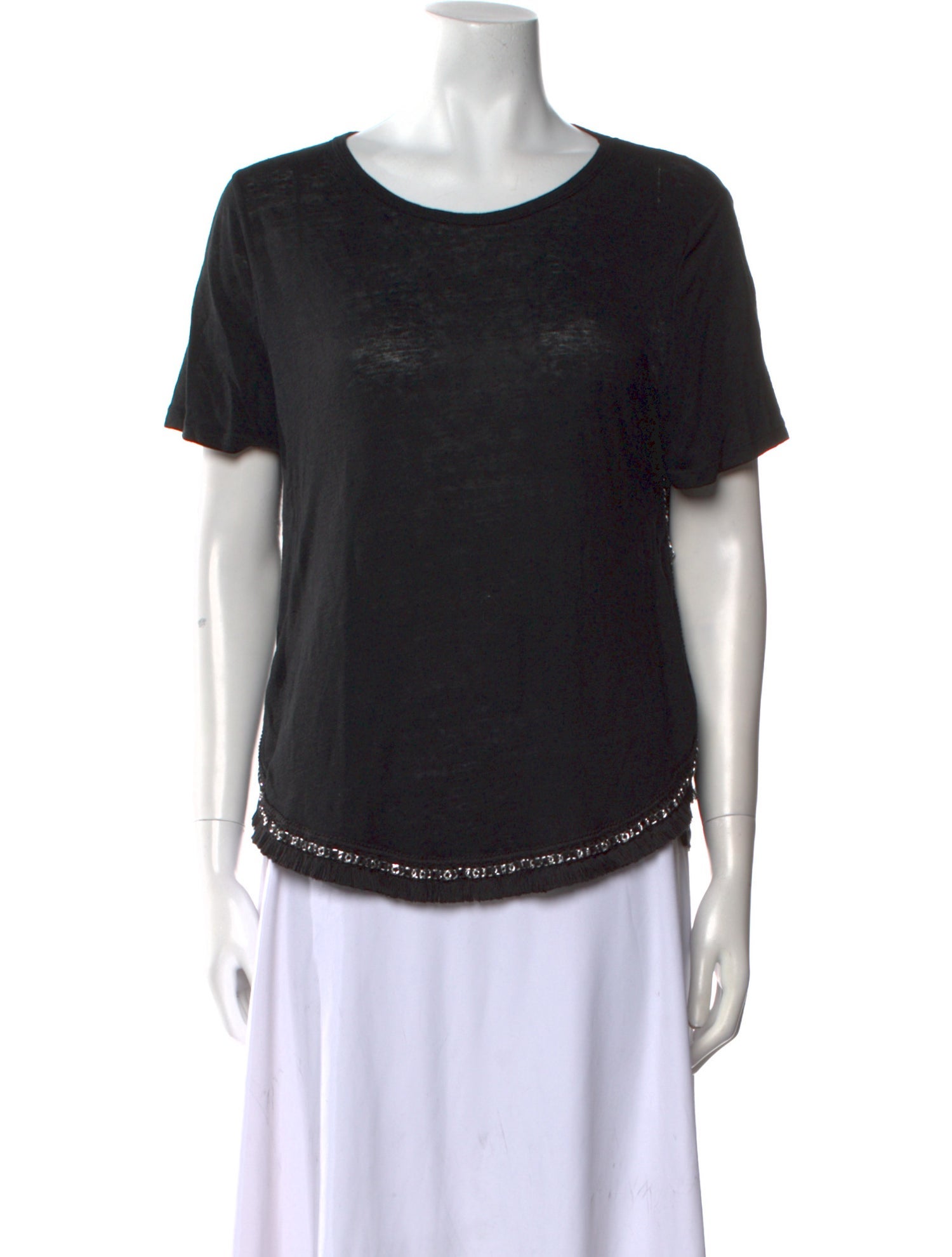 Derek Lam 10 Crosby Linen Scoop Neck T-Shirt