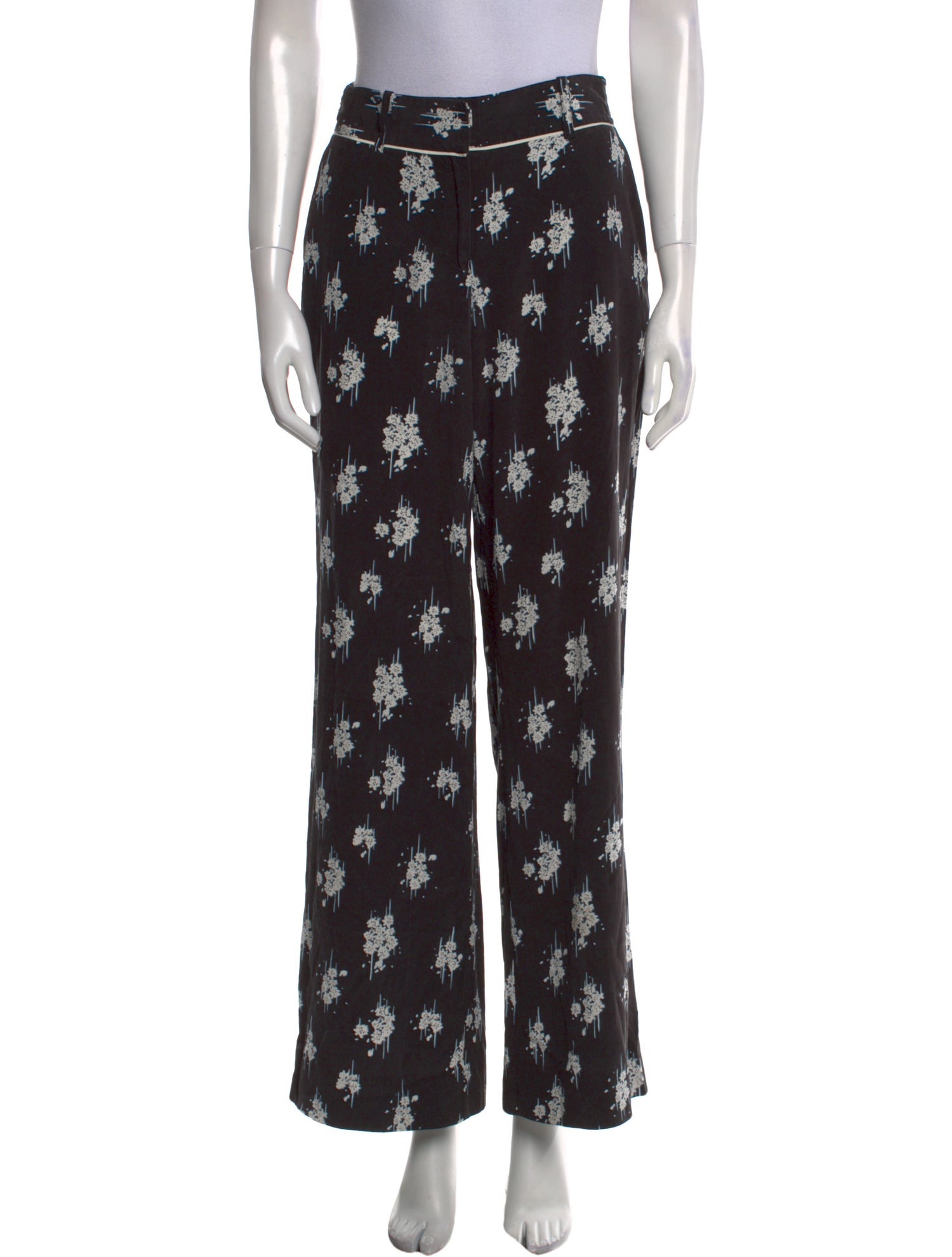Derek Lam 10 Crosby Silk Wide Leg Pants