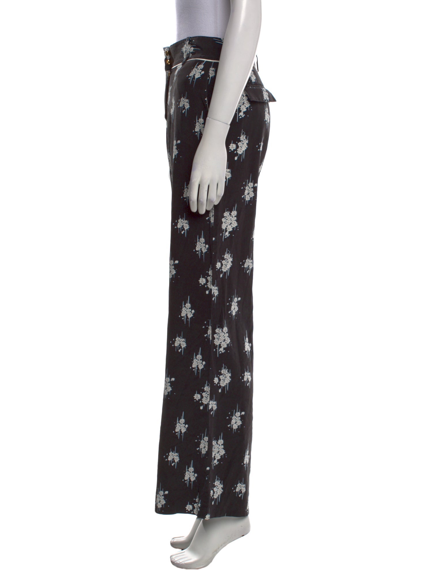 Derek Lam 10 Crosby Silk Wide Leg Pants