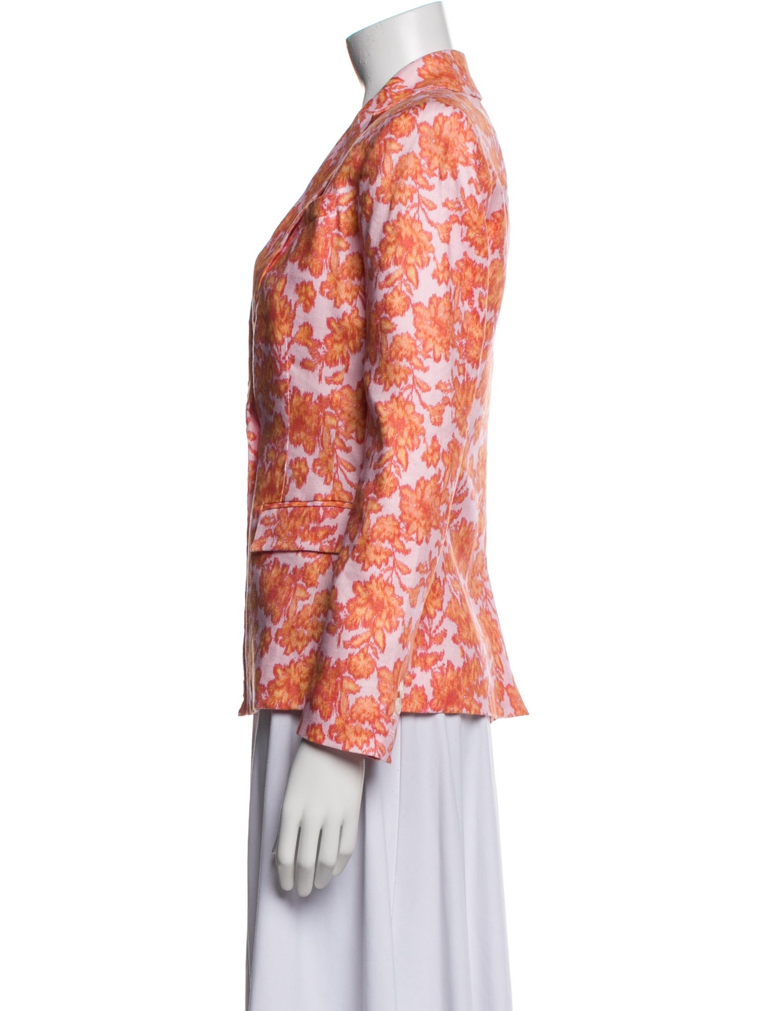 Derek Lam 10 Crosby Linen Floral Print Blazer