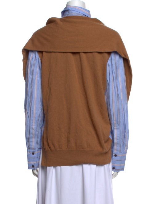 Derek Lam 10 Crosby Striped Long Sleeve Button-Up Top