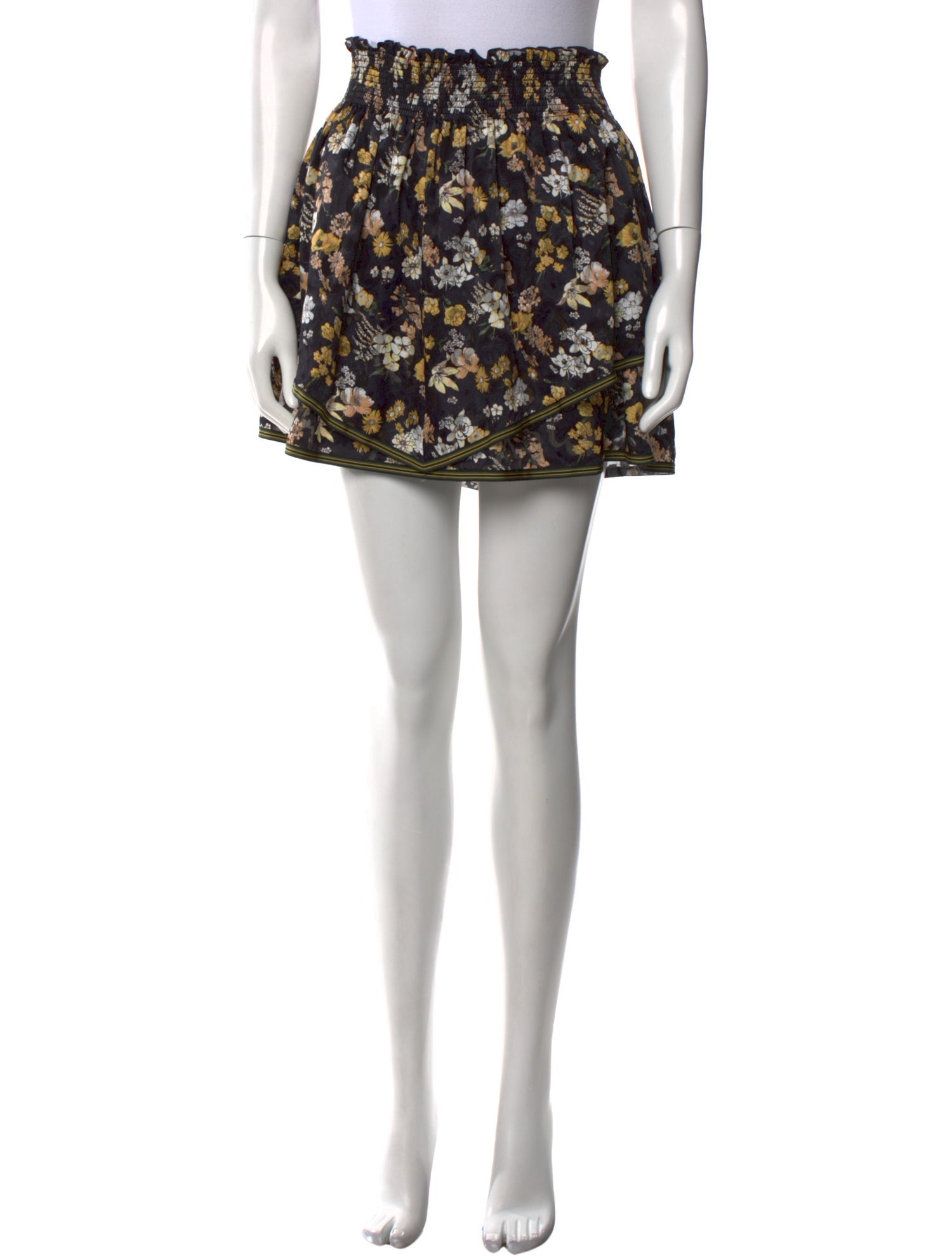 Derek Lam 10 Crosby Floral Print Mini Skirt