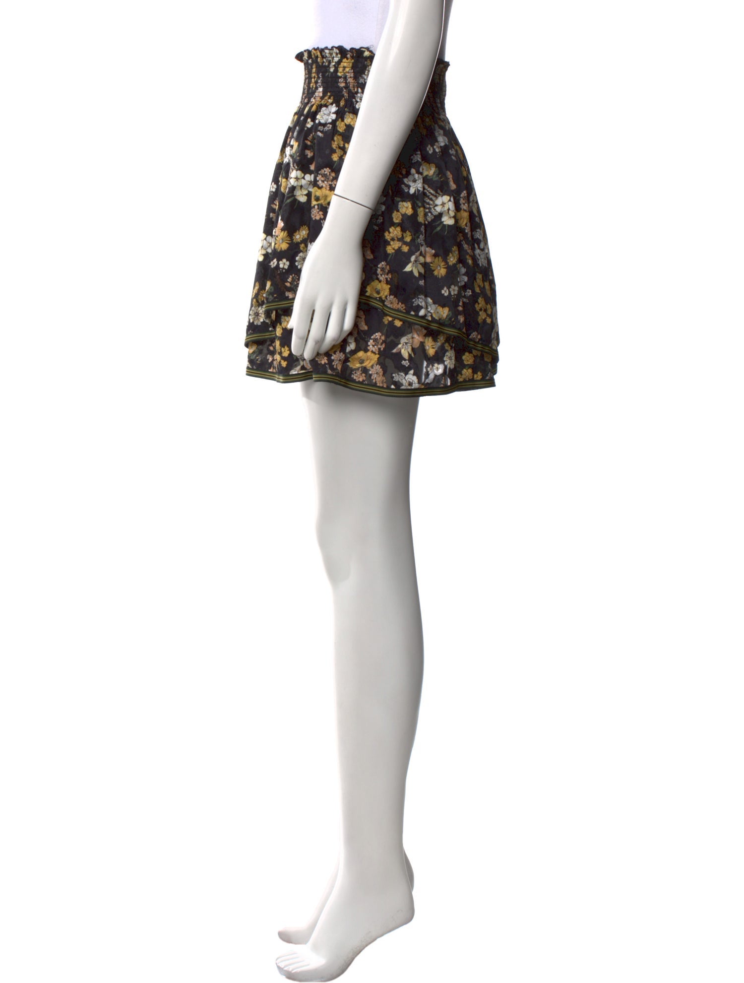 Derek Lam 10 Crosby Floral Print Mini Skirt