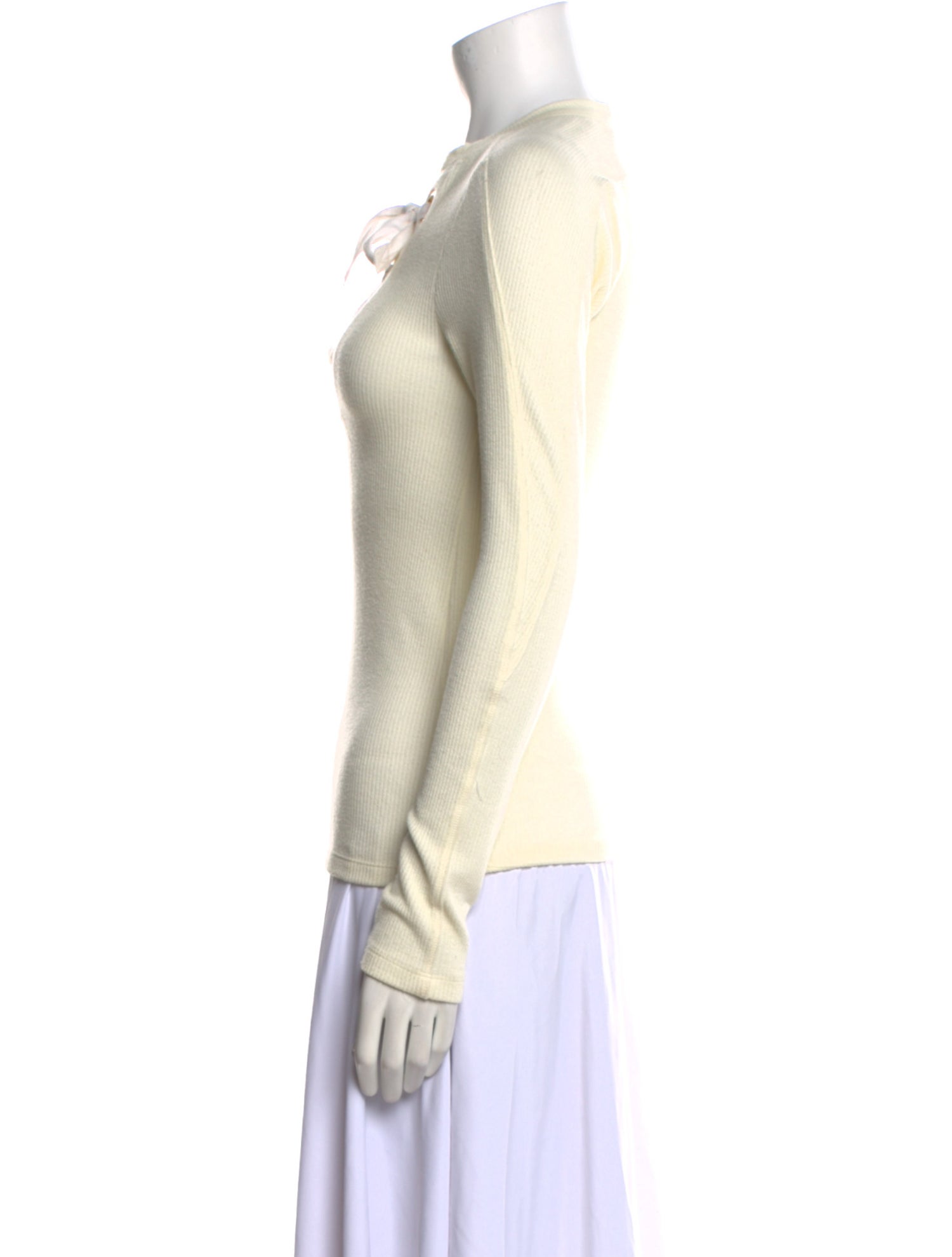 Derek Lam 10 Crosby V-Neck Long Sleeve Top