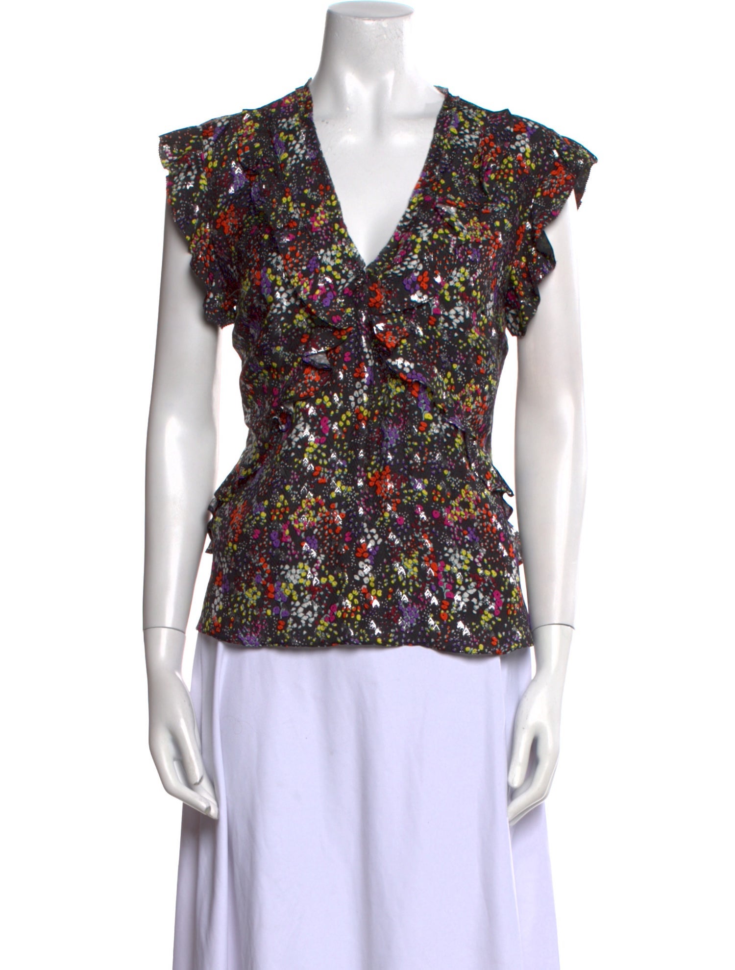 Derek Lam 10 Crosby Silk Floral Print Blouse