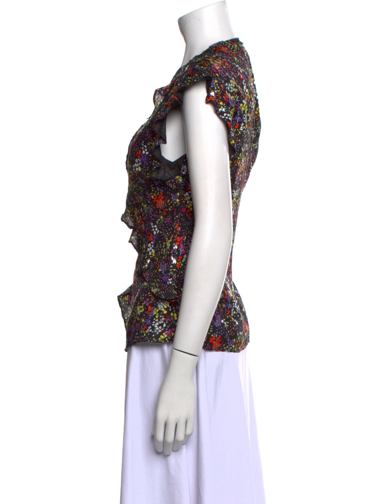 Derek Lam 10 Crosby Silk Floral Print Blouse