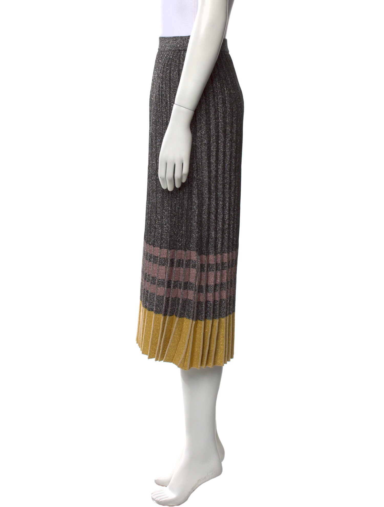 Derek Lam 10 Crosby Striped Midi Length Skirt