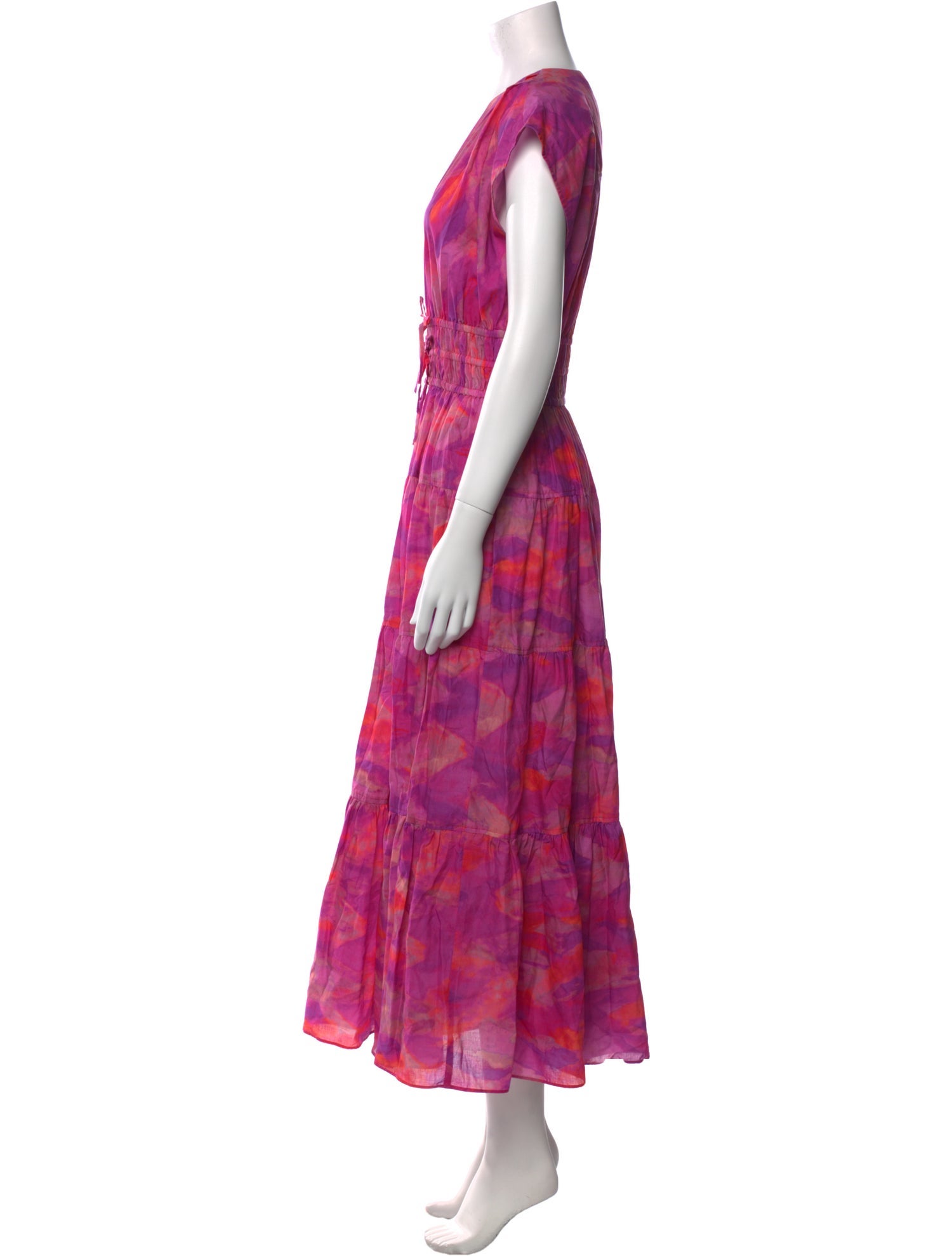 Derek Lam 10 Crosby Tie-Dye Print Long Dress