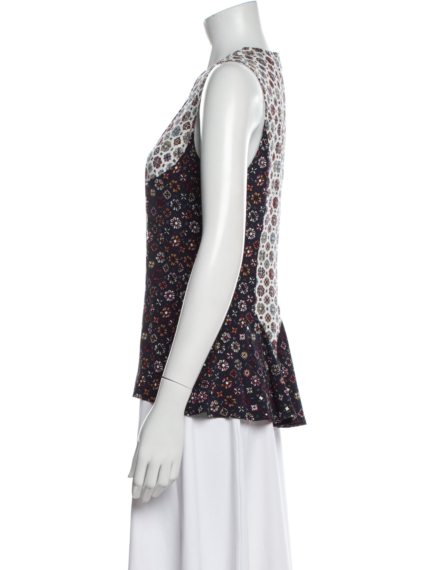Derek Lam 10 Crosby Silk Printed Blouse