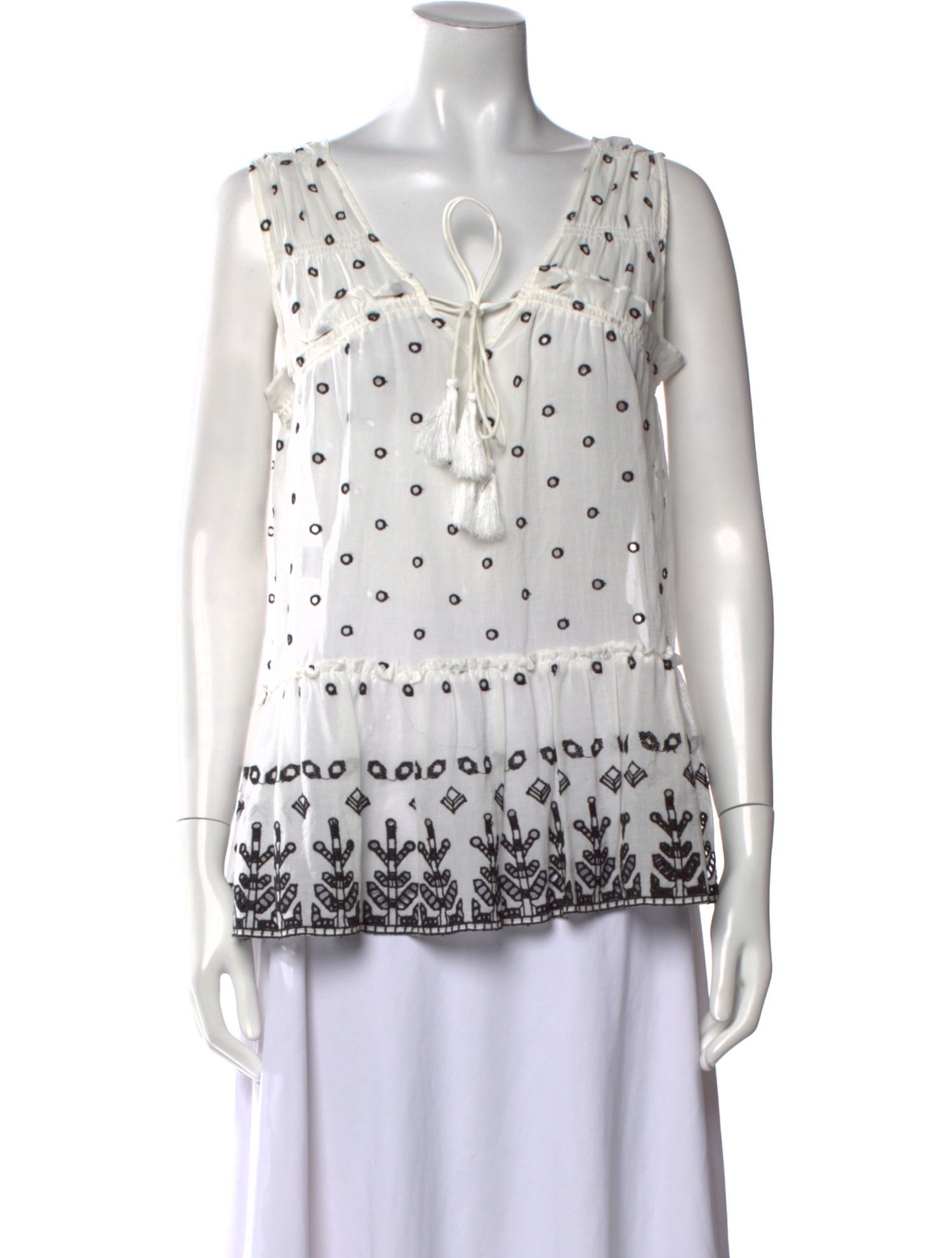 Derek Lam 10 Crosby Printed V-Neck Blouse