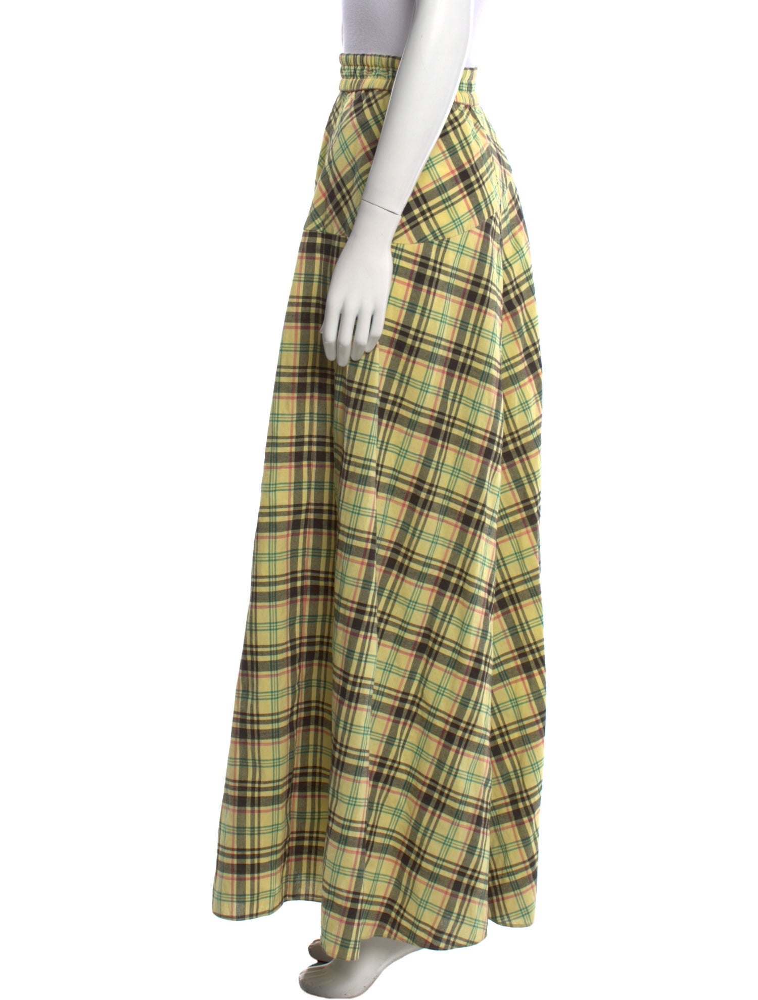 Derek Lam 10 Crosby Plaid Print Long Skirt