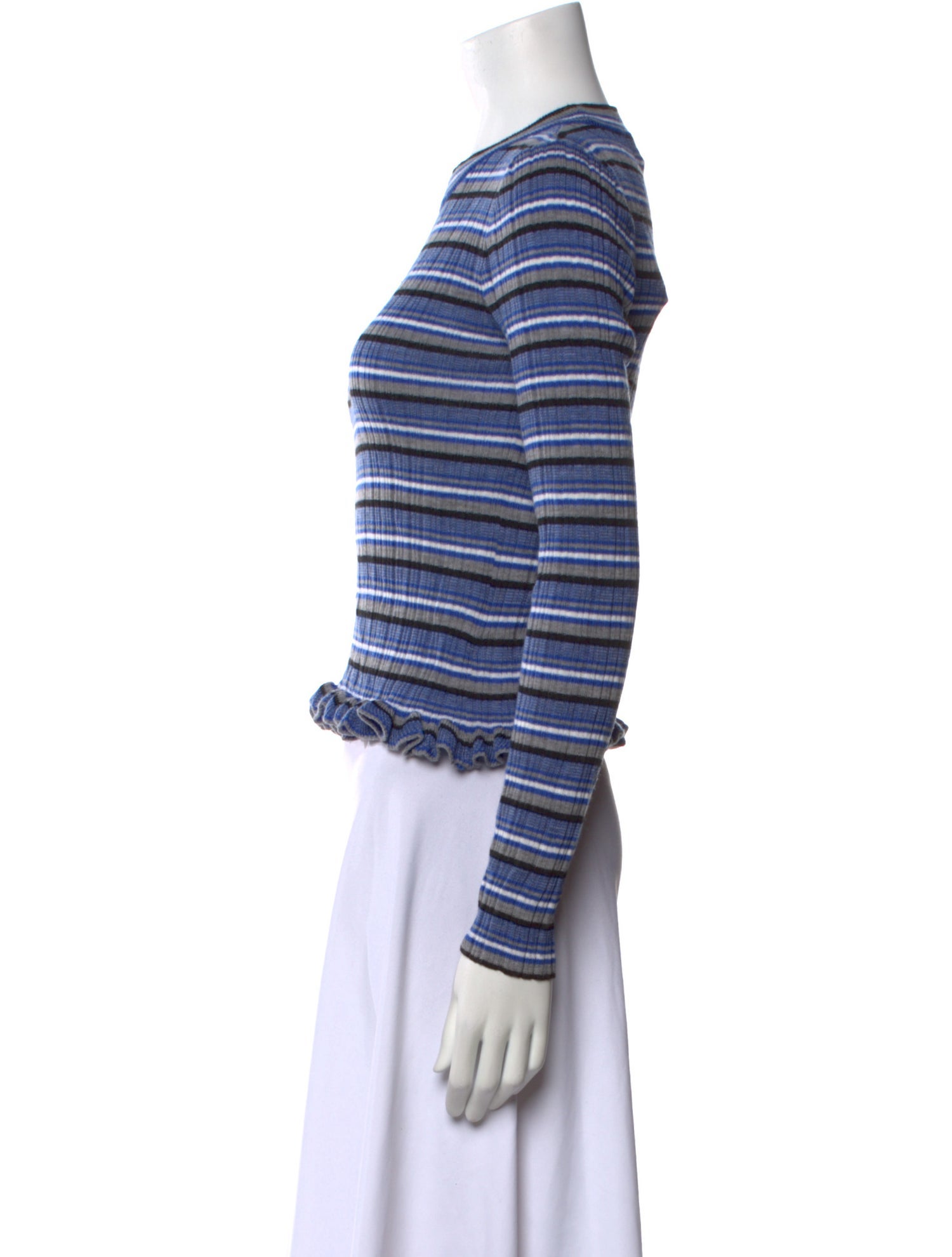 Derek Lam 10 Crosby Merino Wool Striped Sweater