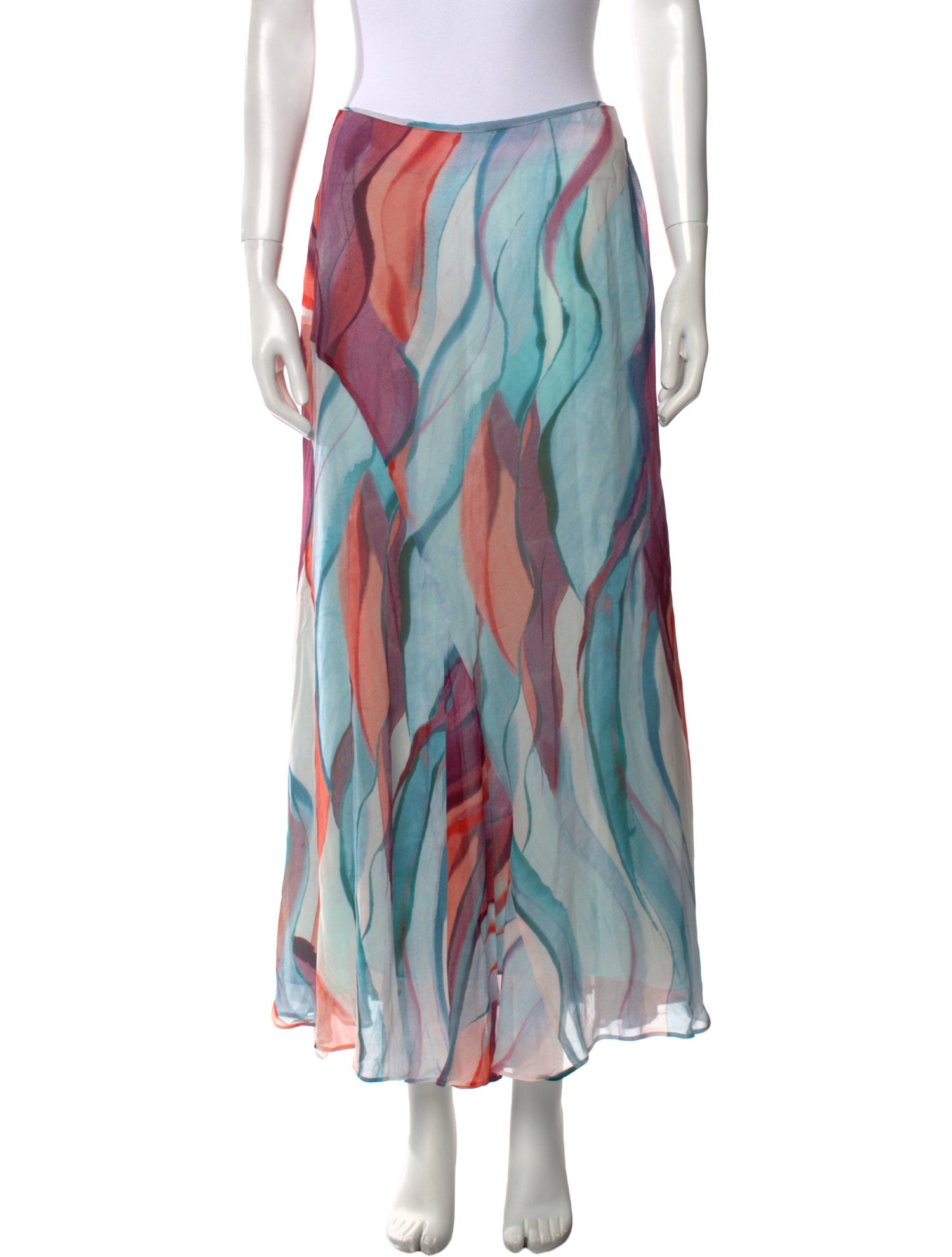 Derek Lam 10 Crosby Striped Midi Length Skirt