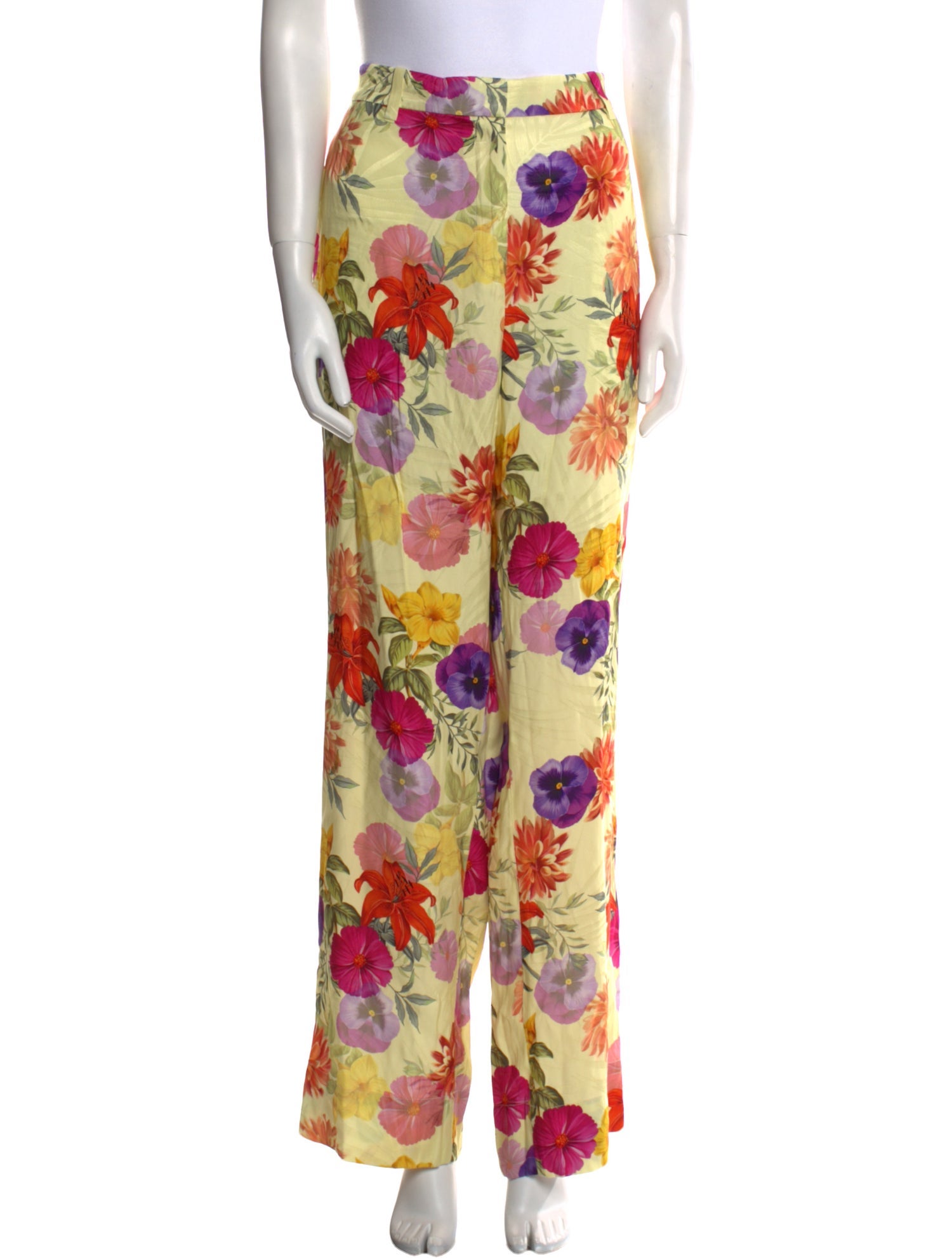 Derek Lam 10 Crosby Floral Print Wide Leg Pants