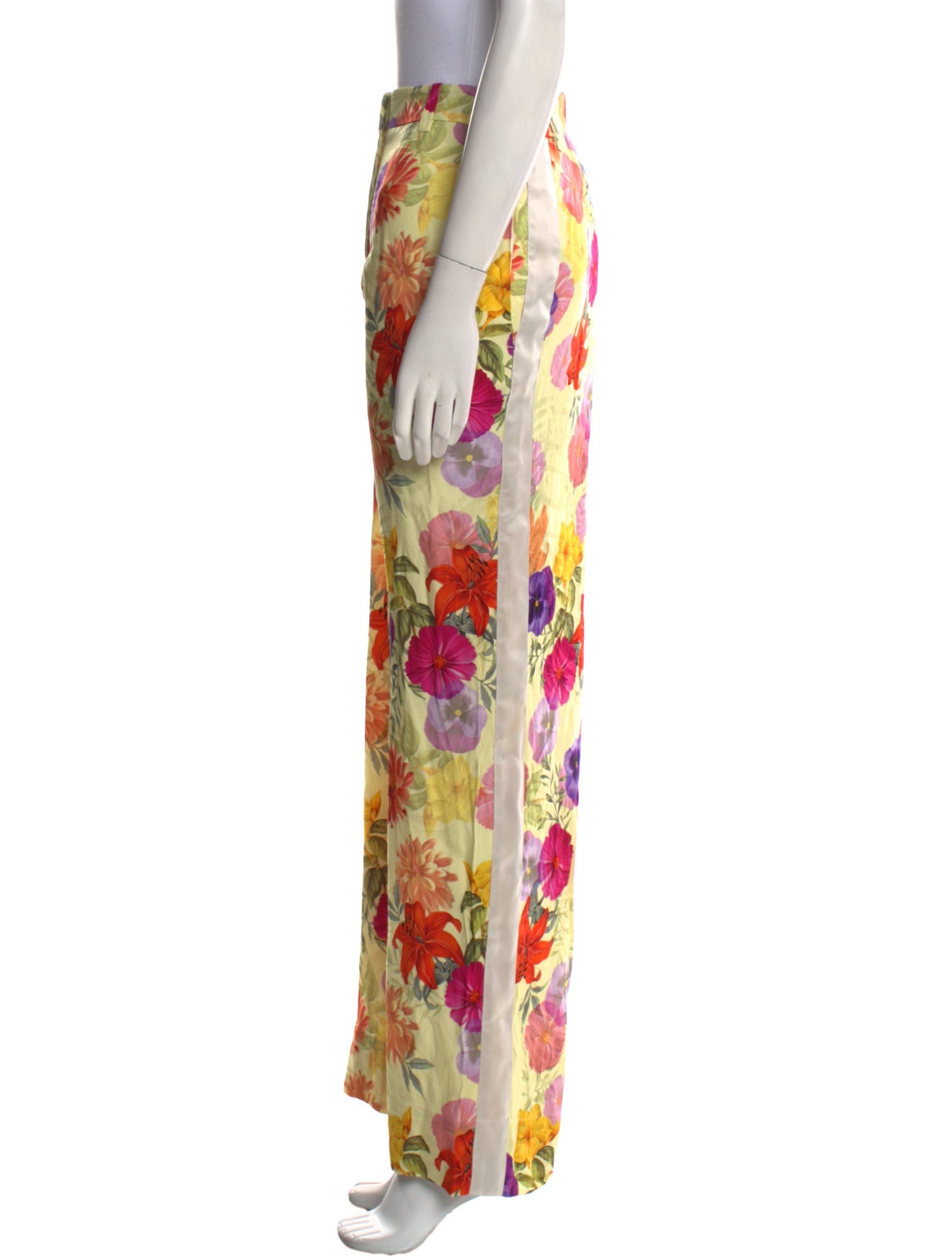 Derek Lam 10 Crosby Floral Print Wide Leg Pants