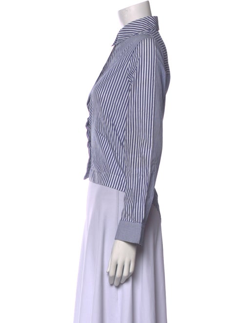 Derek Lam 10 Crosby Striped Long Sleeve Button-Up Top