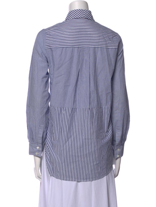 Derek Lam 10 Crosby Striped Long Sleeve Button-Up Top