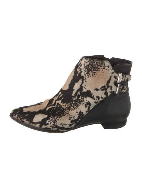 Derek Lam 10 Crosby Ponyhair Floral Print Combat Boots
