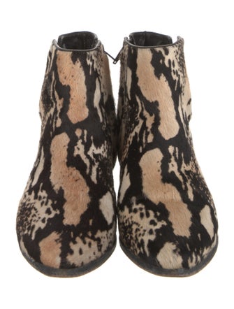 Derek Lam 10 Crosby Ponyhair Floral Print Combat Boots