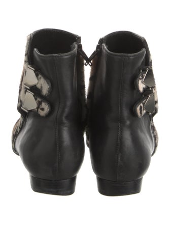 Derek Lam 10 Crosby Ponyhair Floral Print Combat Boots