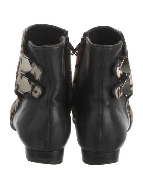 Derek Lam 10 Crosby Ponyhair Floral Print Combat Boots