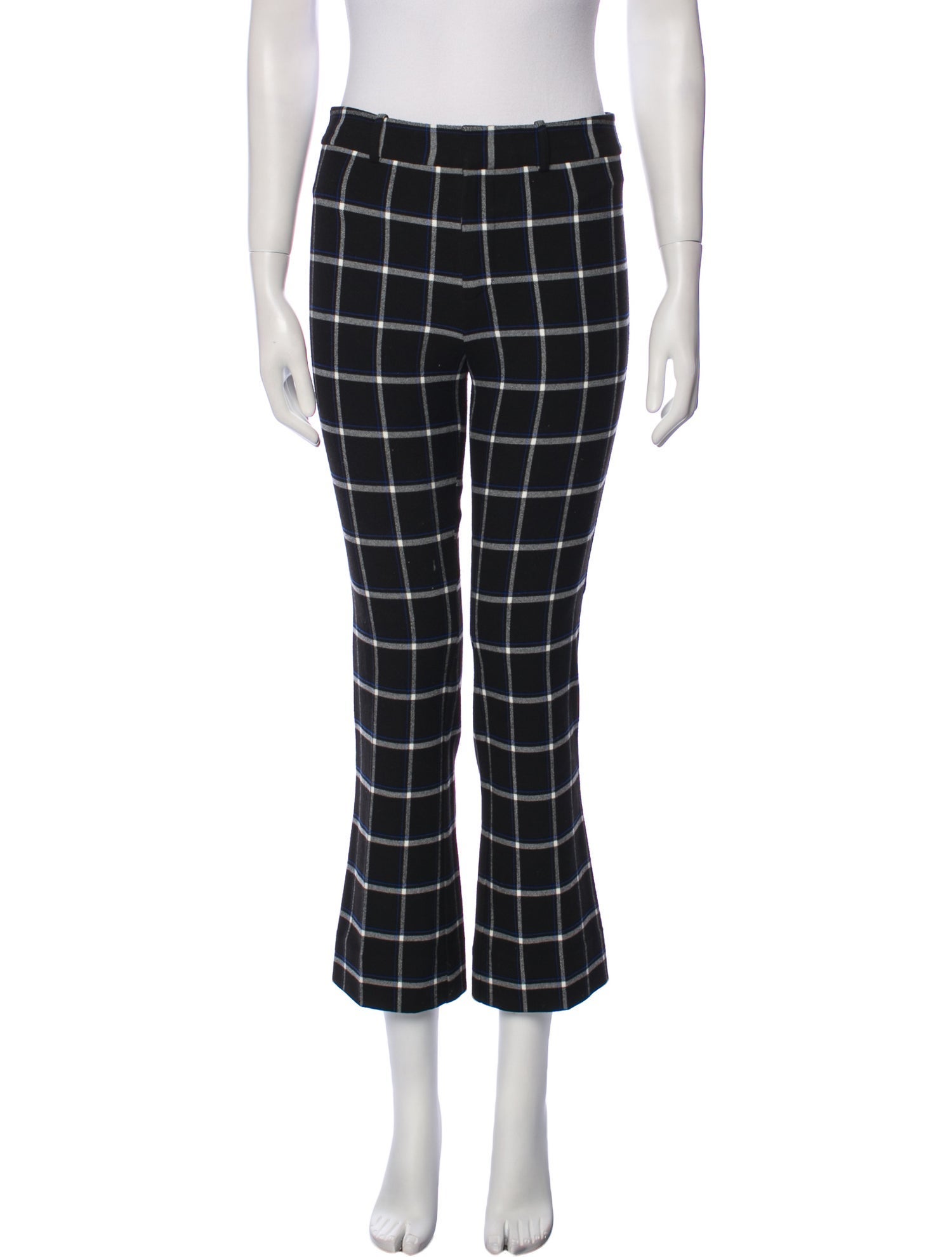 Derek Lam 10 Crosby Plaid Print Straight Leg Pants