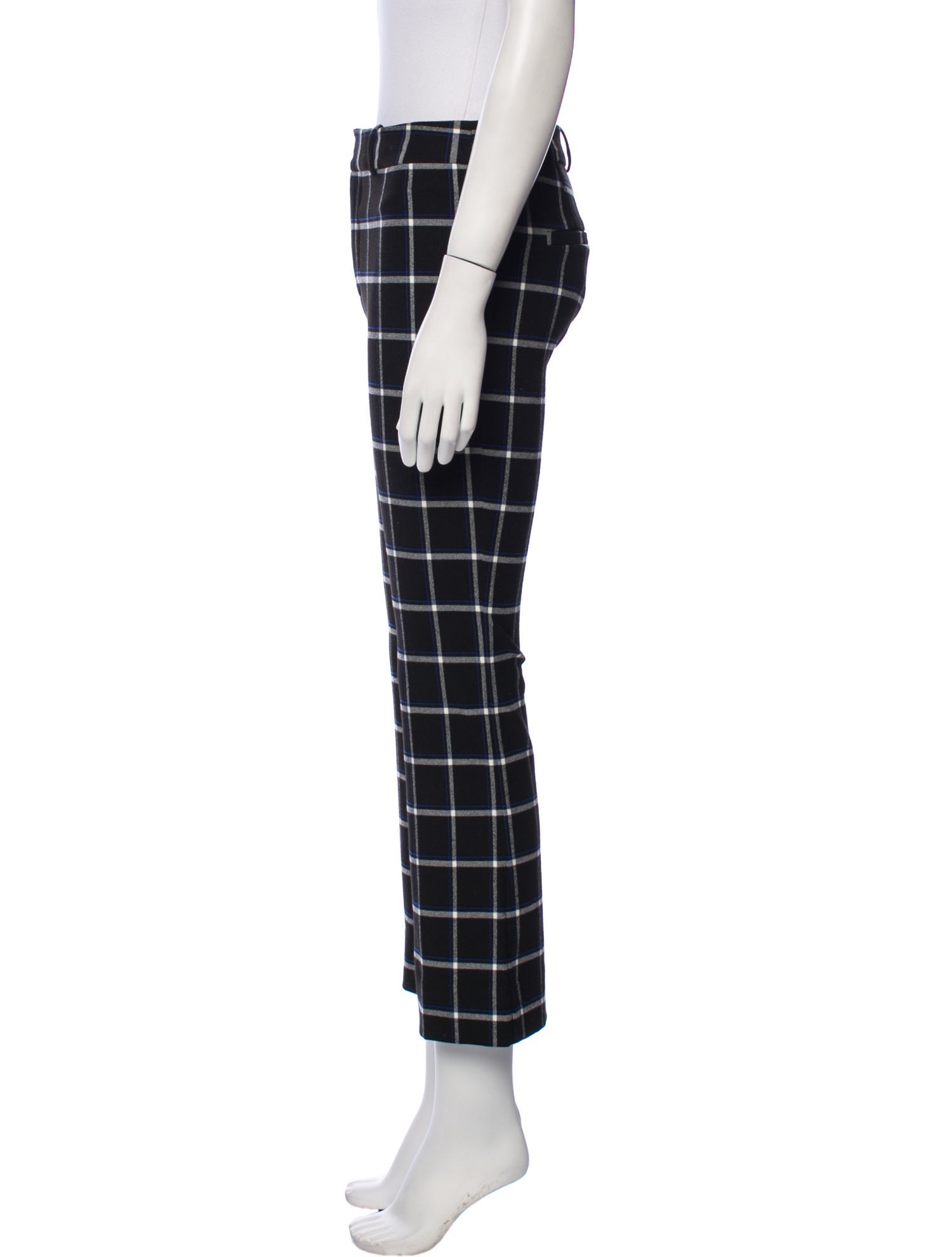 Derek Lam 10 Crosby Plaid Print Straight Leg Pants