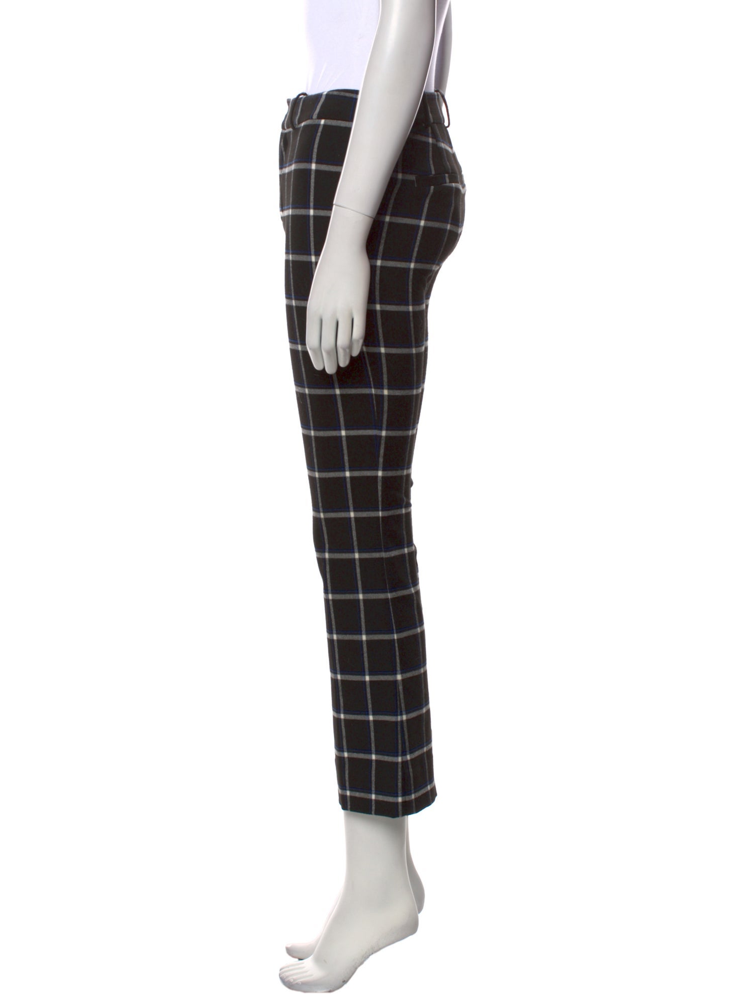 Derek Lam 10 Crosby Plaid Print Straight Leg Pants