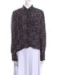 Derek Lam 10 Crosby Silk Floral Print Button-Up Top