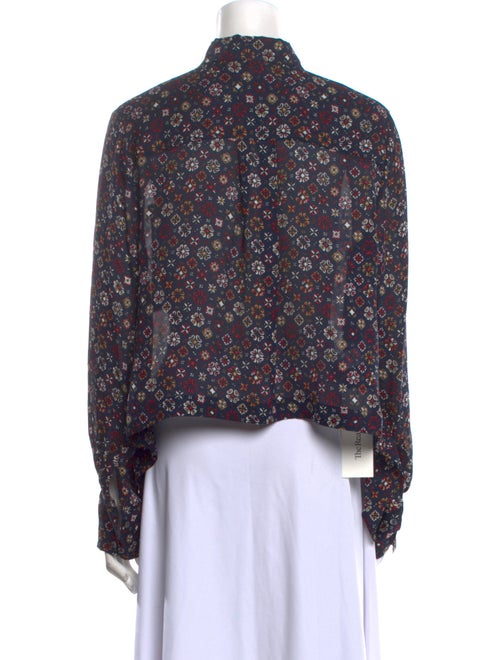 Derek Lam 10 Crosby Silk Floral Print Button-Up Top