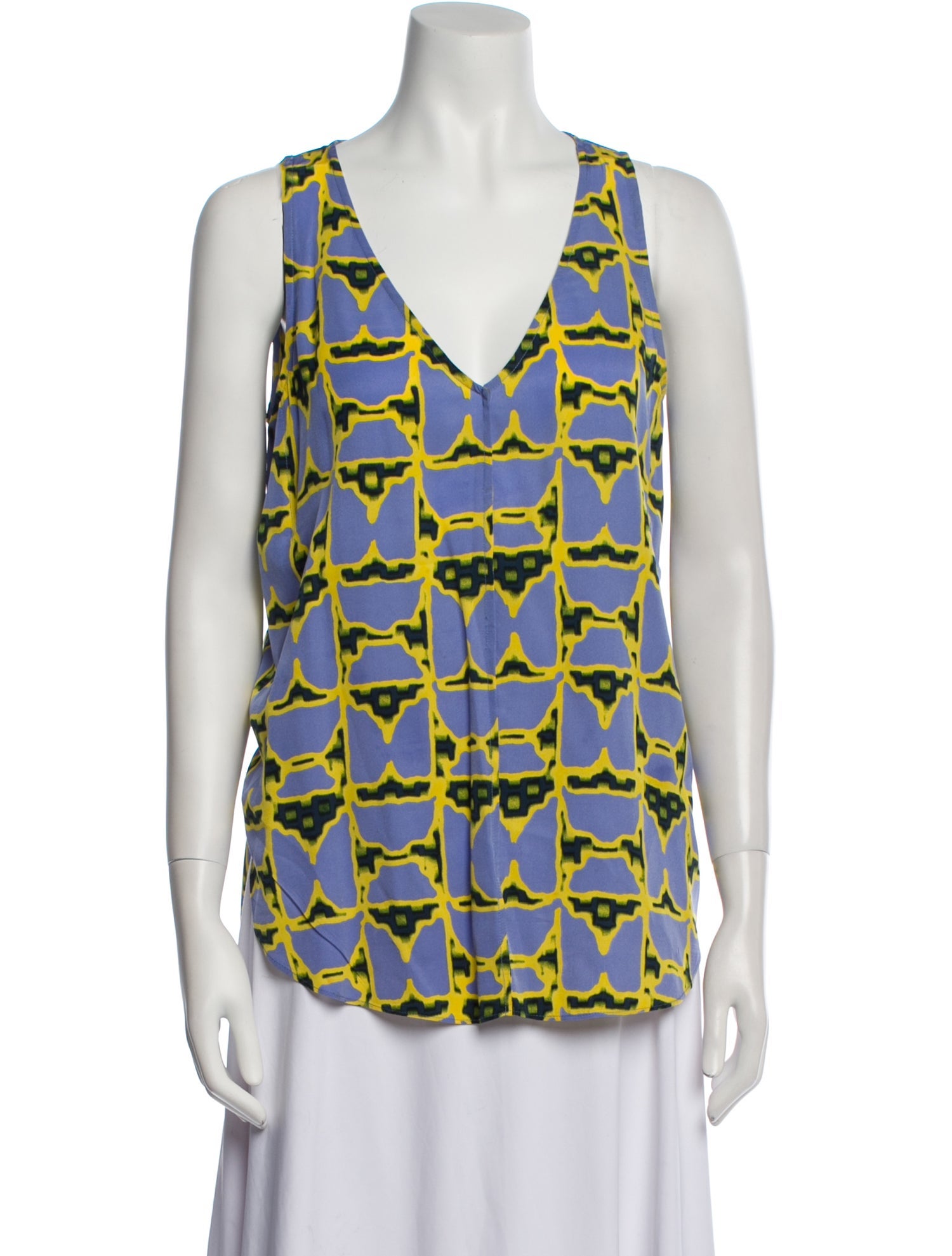 Derek Lam 10 Crosby Silk Printed Top