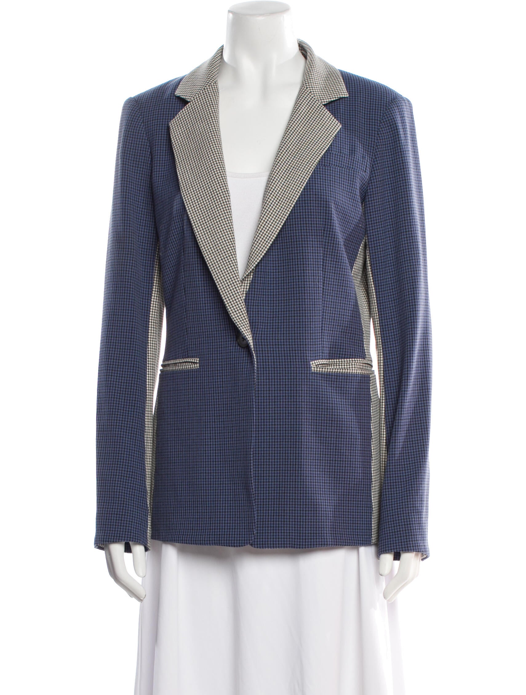 Derek Lam 10 Crosby Plaid Print Blazer