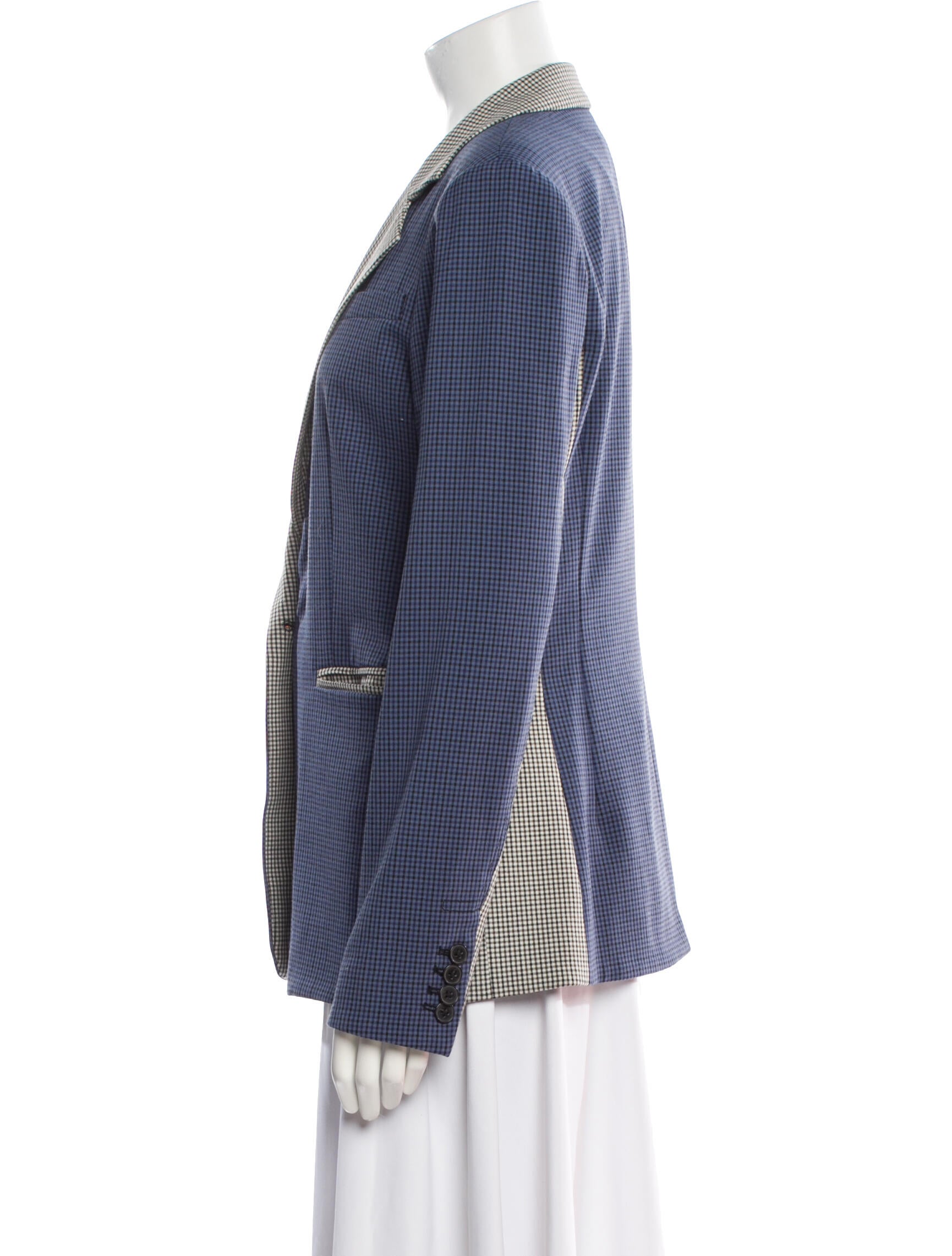 Derek Lam 10 Crosby Plaid Print Blazer