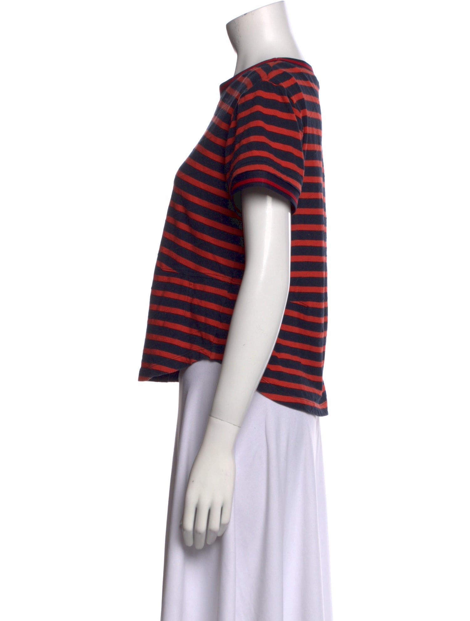Derek Lam 10 Crosby Striped Crew Neck T-Shirt