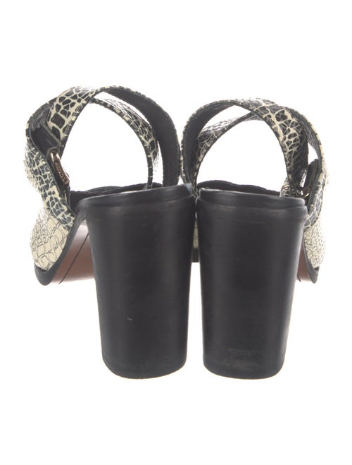 Derek Lam 10 Crosby Leather Animal Print Sandals