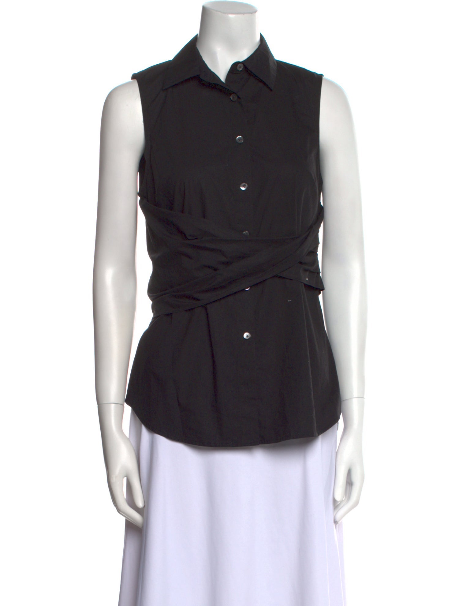 Derek Lam 10 Crosby Sleeveless Button-Up Top