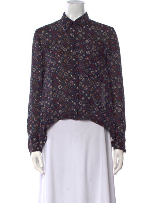 Derek Lam 10 Crosby Silk Floral Print Blouse