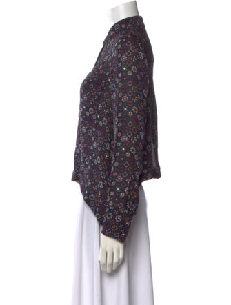 Derek Lam 10 Crosby Silk Floral Print Blouse