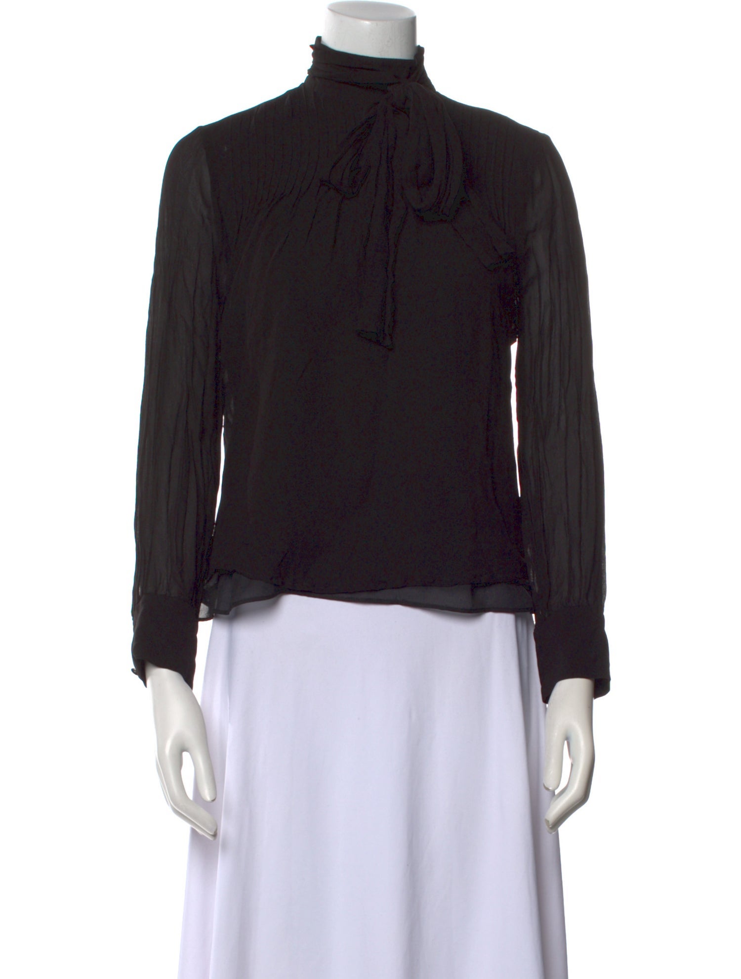 Derek Lam 10 Crosby Mock Neck Long Sleeve Blouse