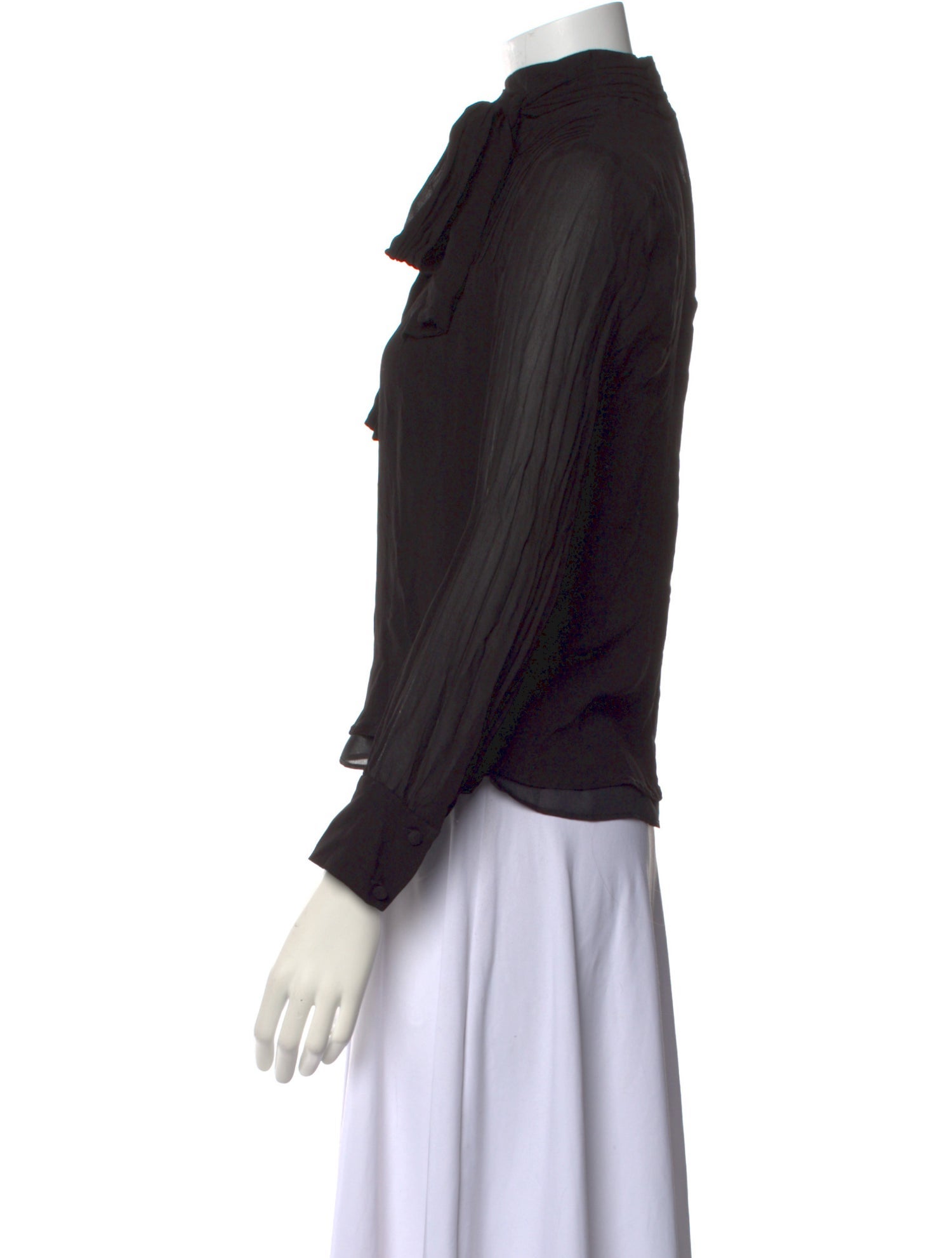 Derek Lam 10 Crosby Mock Neck Long Sleeve Blouse