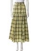Derek Lam 10 Crosby Plaid Print Midi Length Skirt