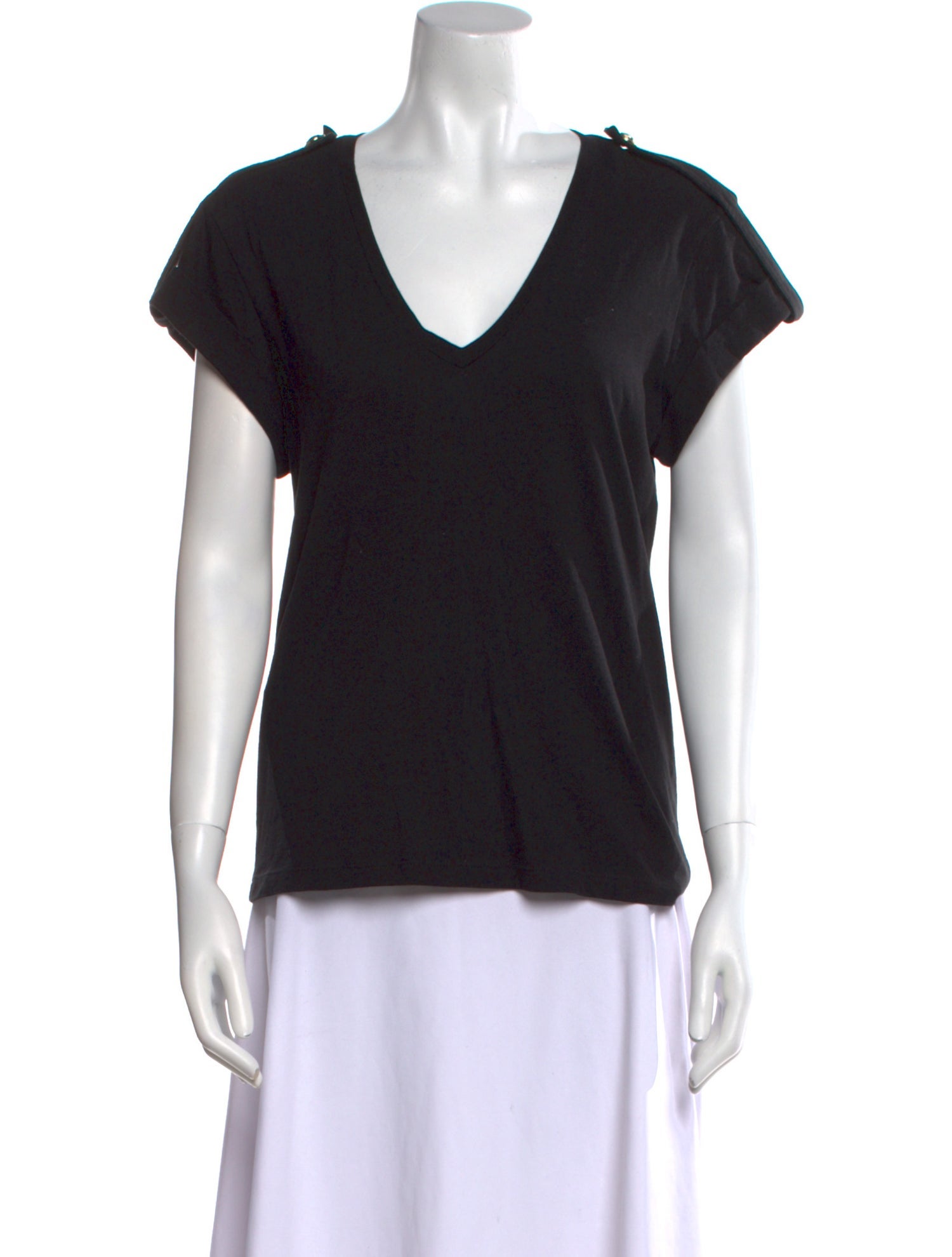 Derek Lam 10 Crosby V-Neck Short Sleeve T-Shirt