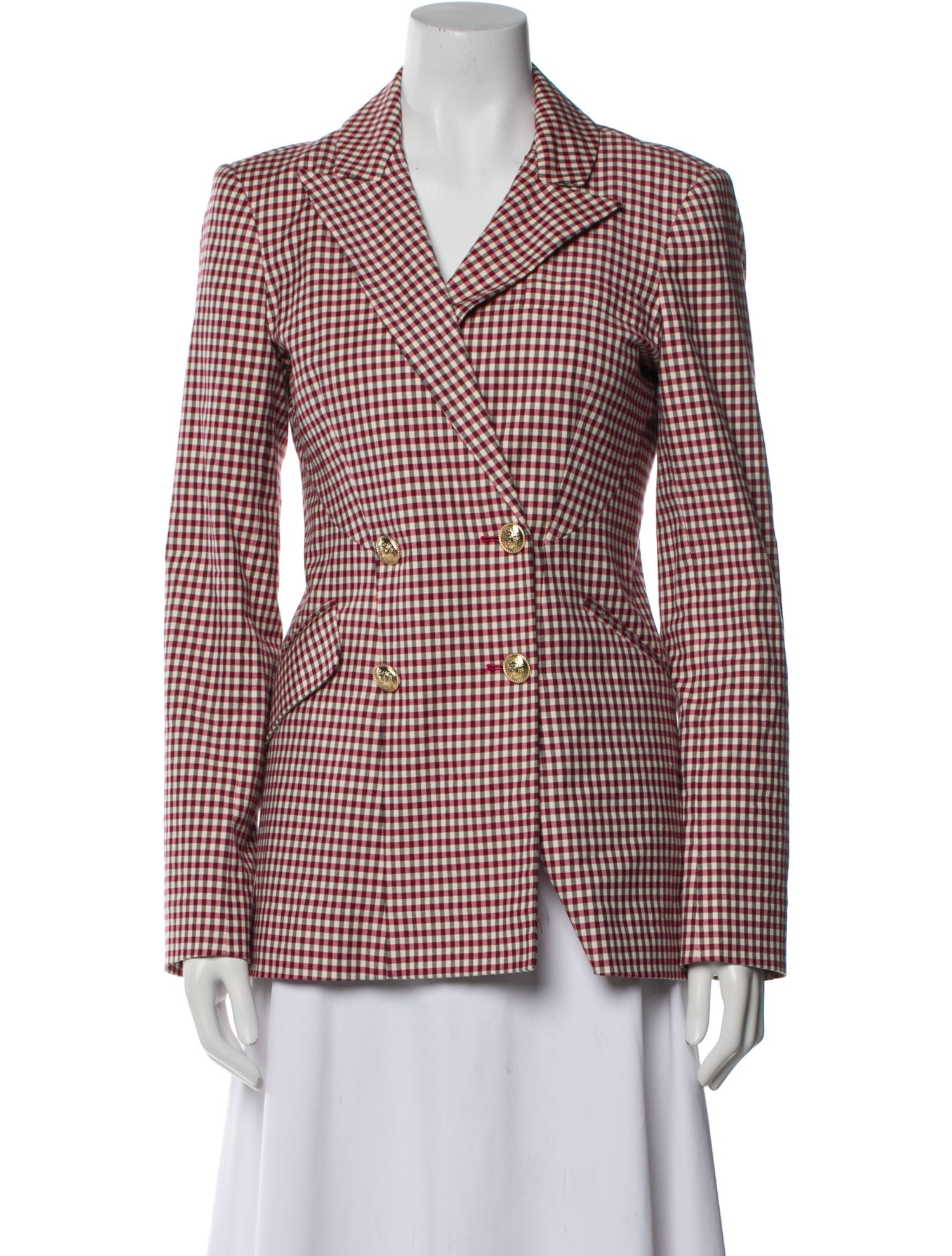 Derek Lam 10 Crosby Plaid Print Blazer