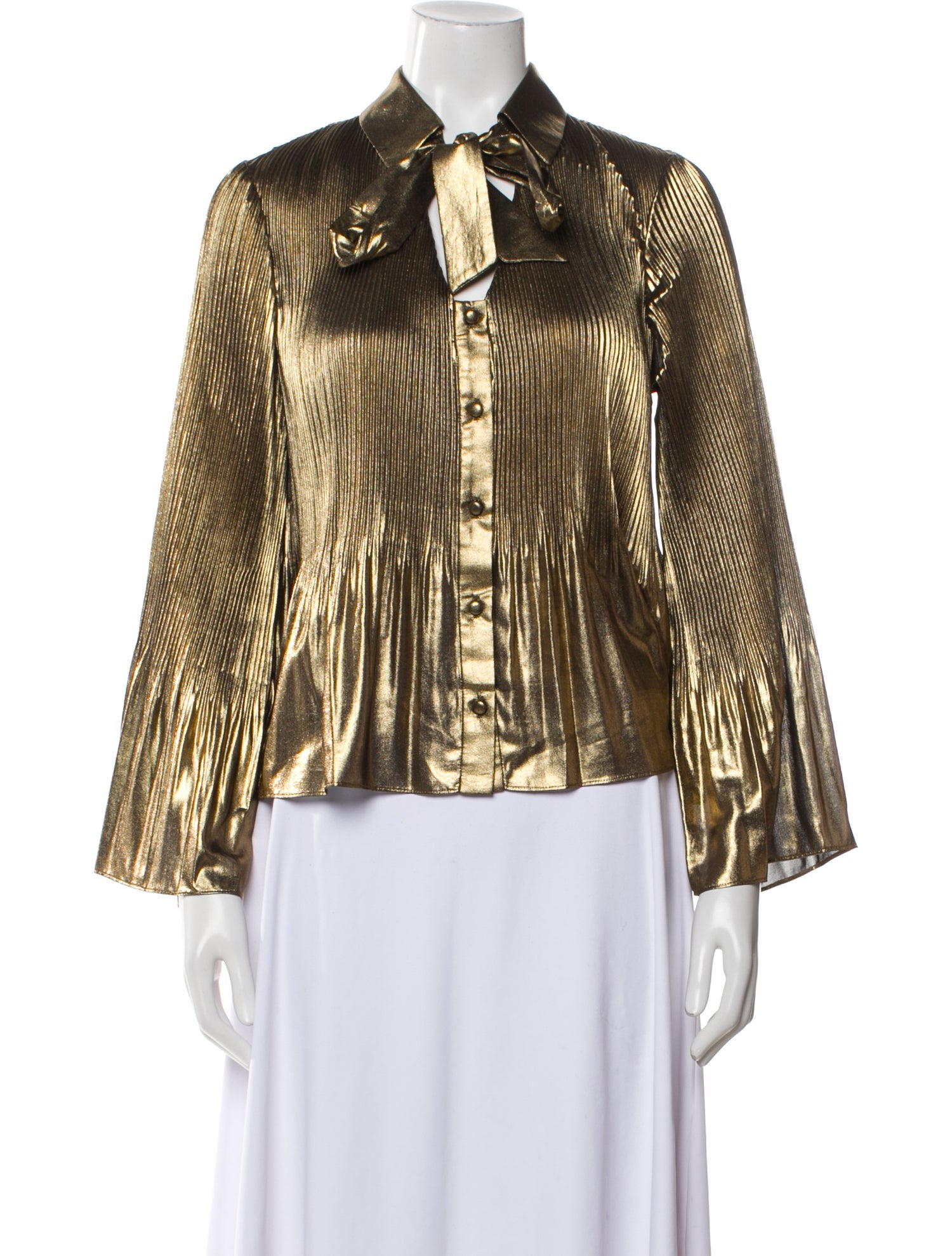 Derek Lam 10 Crosby Printed Long Sleeve Button-Up Top w/ Tags